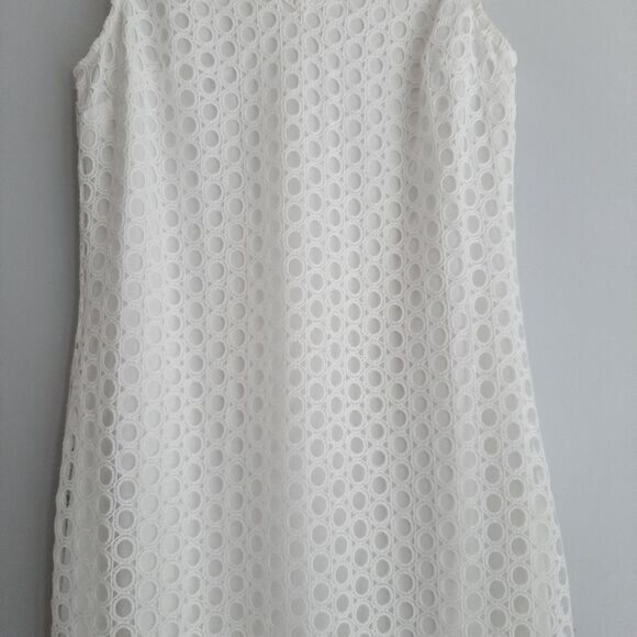 ADIVA / White Eyelet & Floral Lace Maxi Long Length Dress Sz 6 - Picture 4 of 16